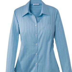 NWT Calvin Klein Blue Women's shirt dress- long sleeve